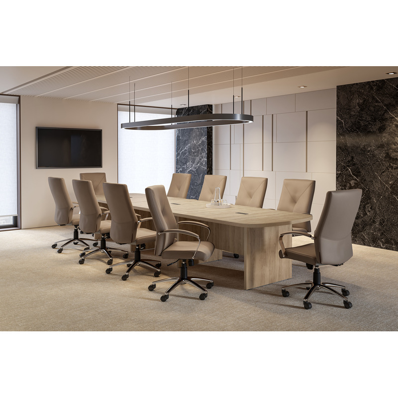 Conference room with commercial meeting table and office chairs